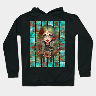 Copper Patina Boho Gothic Girl 8 Hoodie